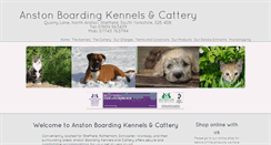 Desktop Screenshot of anstonkennelsandcattery.com