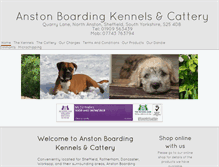 Tablet Screenshot of anstonkennelsandcattery.com